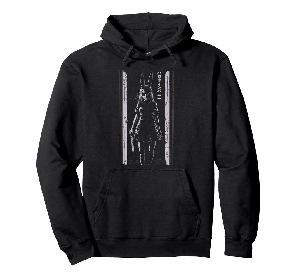 Anime Horror Bunny Aesthetic Soft Hoodie - Casual Everyday Wear Men Women - T-Shirt, Sweatshirt, Hoodie