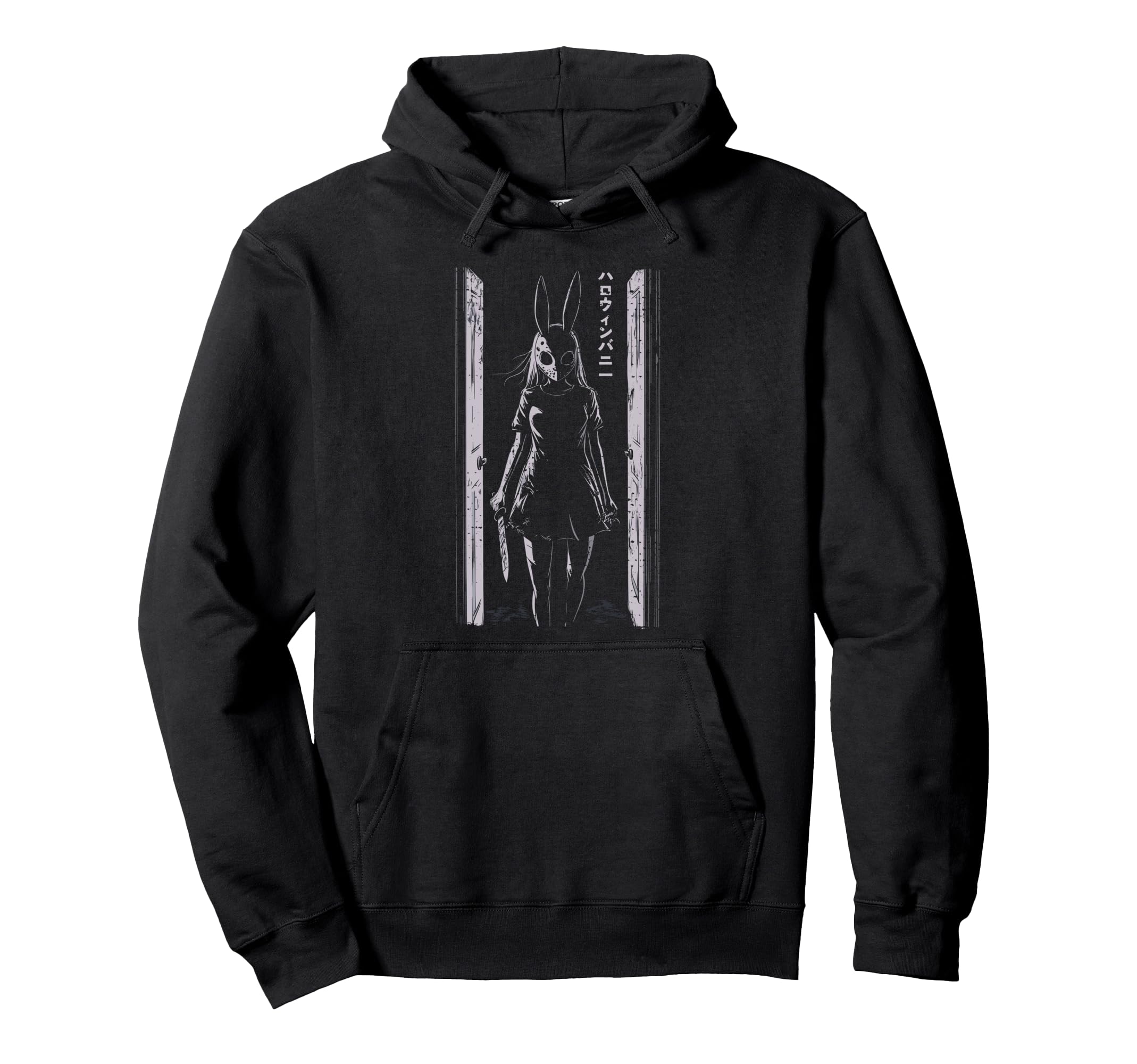 Anime Horror Bunny Aesthetic Soft Hoodie - Casual Everyday Wear Men Women - T-Shirt, Sweatshirt, Hoodie