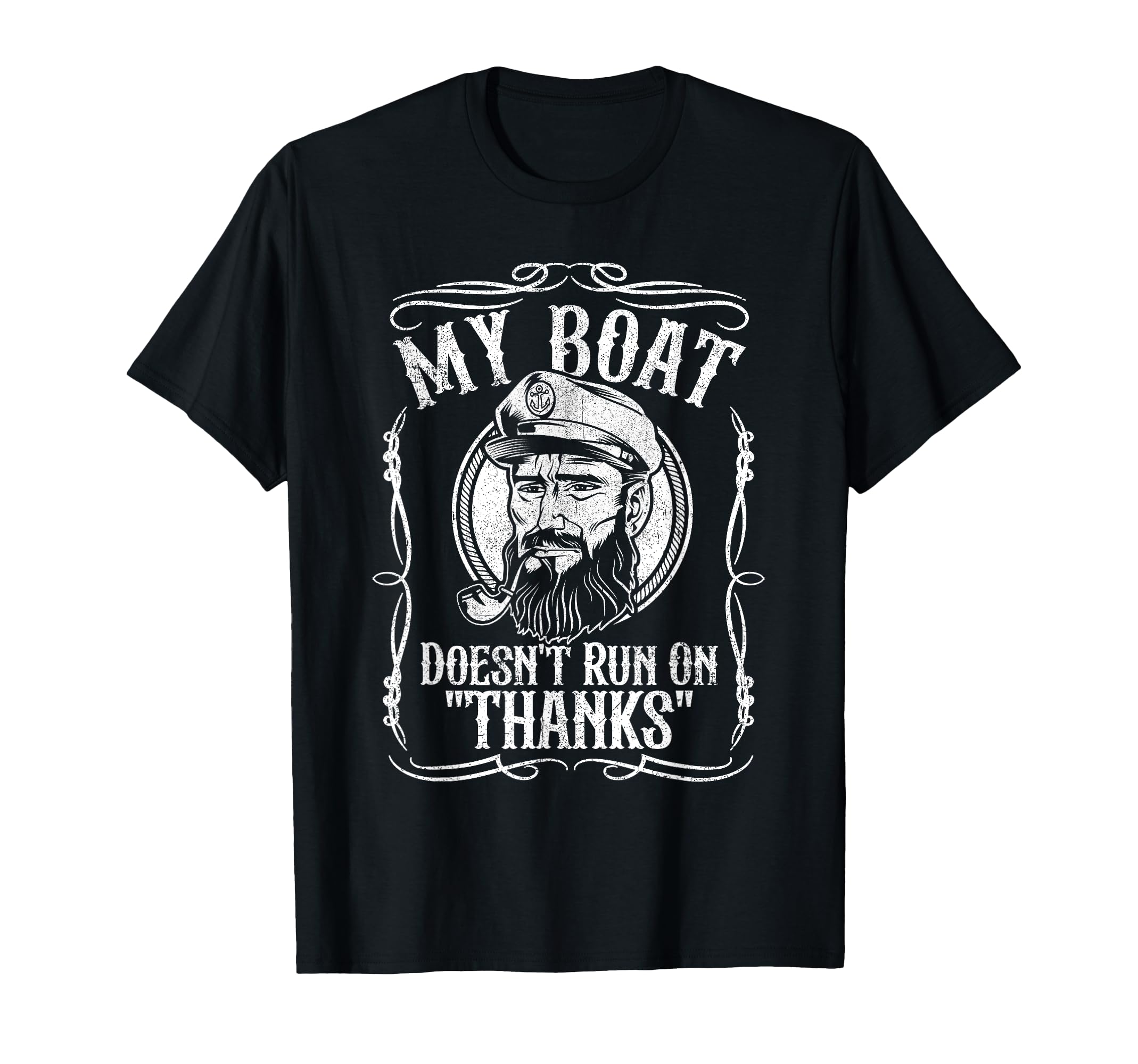 Funny My Boat Doesnt Run Thanks Pontoon T-Shirt - Custom Art Print Unisex - T-Shirt, Sweatshirt, Hoodie