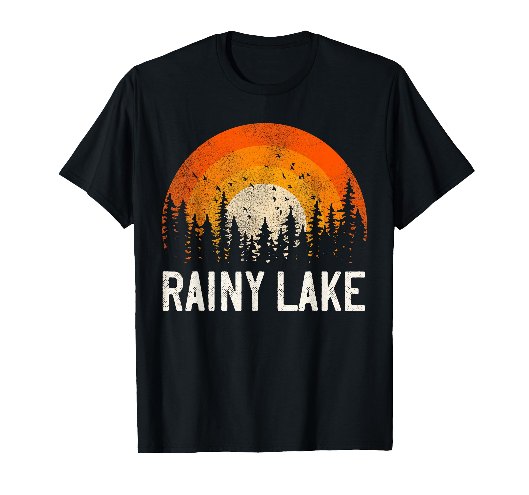 Rainy Lake 70S 80S T-Shirt - Custom Art Print Unisex - T-Shirt, Sweatshirt, Hoodie