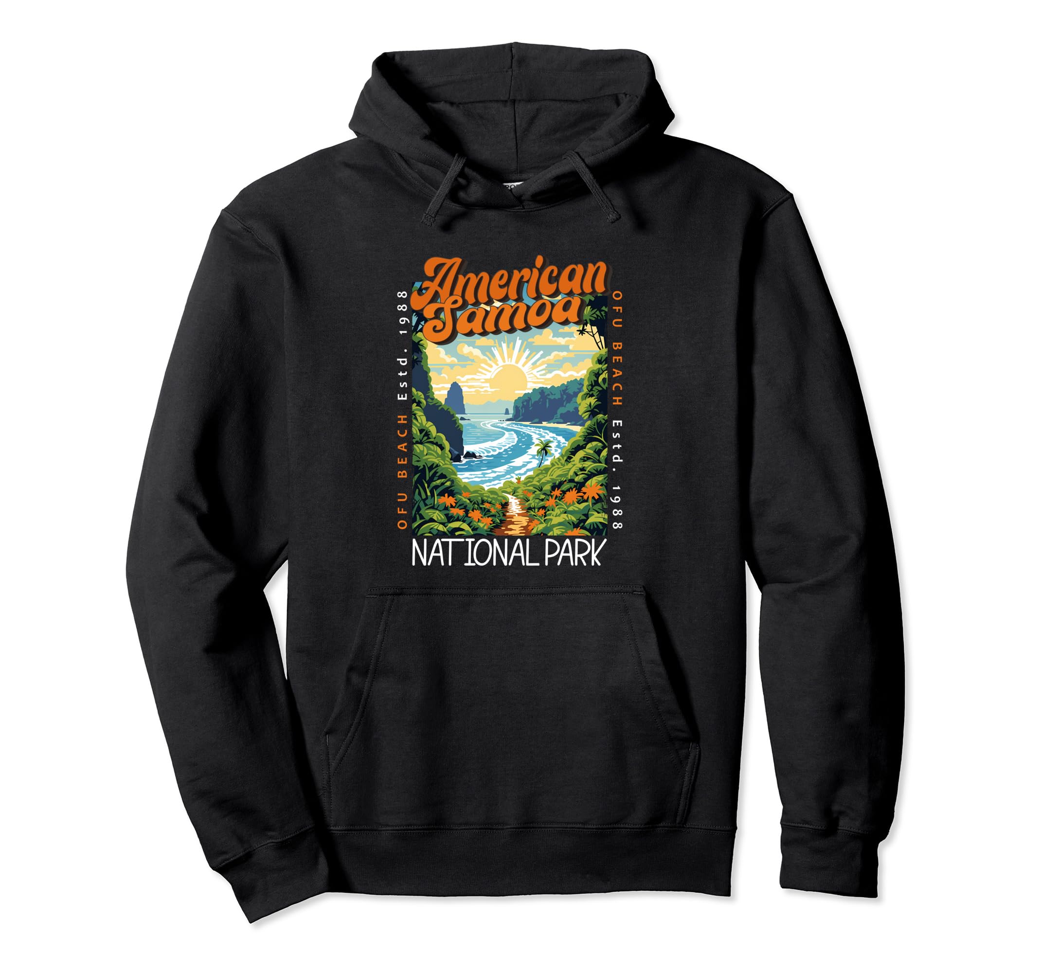 American Samoa National Park Hoodie - Custom Art Print for Adults - T-Shirt, Sweatshirt, Hoodie
