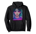 Japanese Vaporwave 80S Sad Anime Distressed Hoodie - Graphic Print Unisex - T-Shirt, Sweatshirt, Hoodie