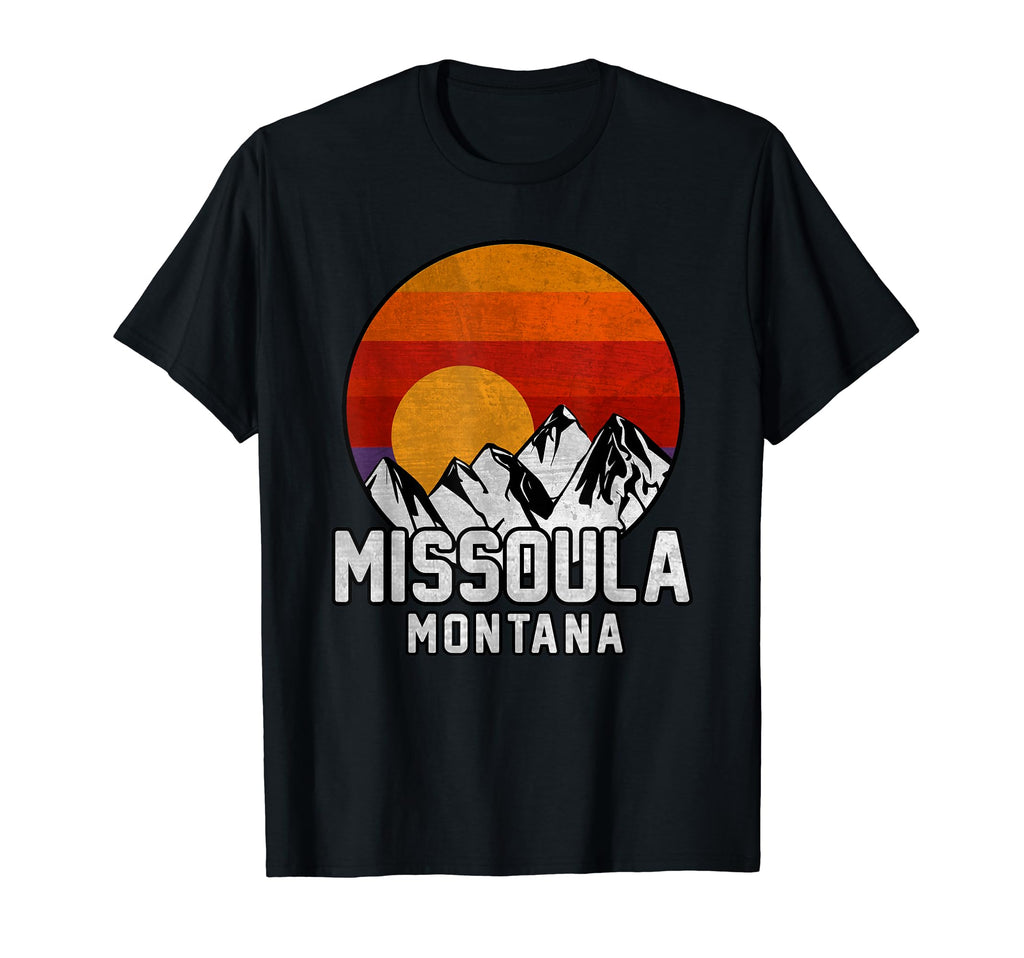Missoula Montana Mountain Sunset T-Shirt - Unique Graphic Men Women - T-Shirt, Sweatshirt, Hoodie