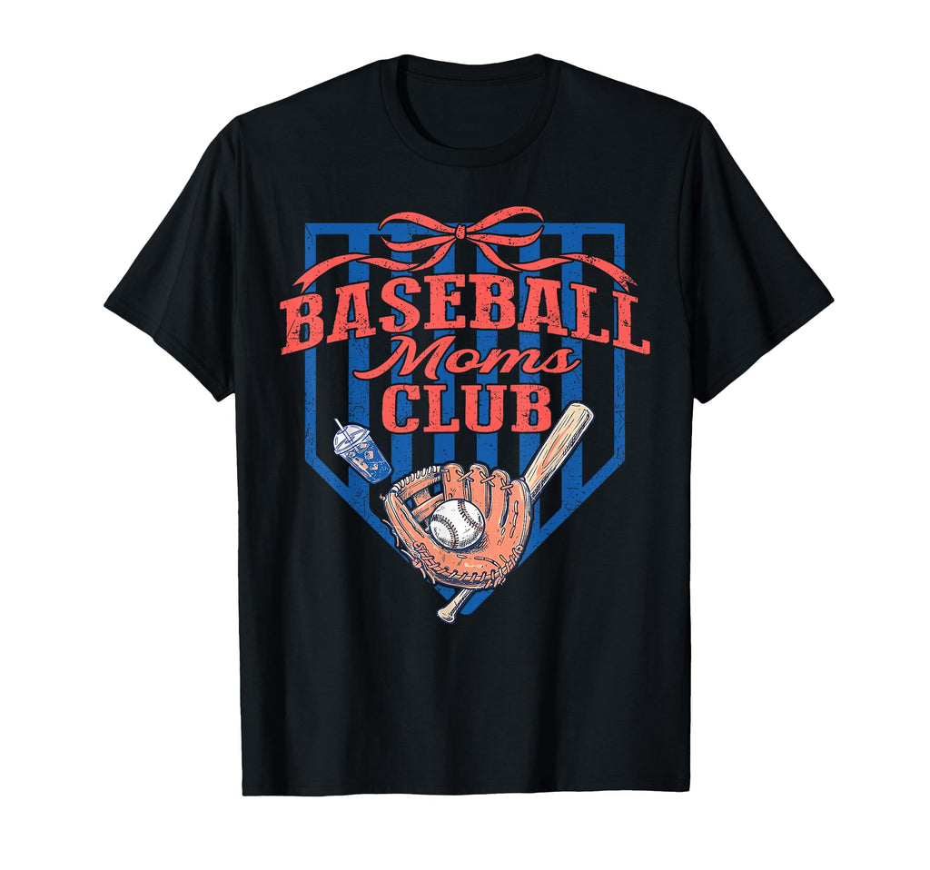 Iced Coffee Baseball Moms Club Game Day T-Shirt - Custom Art Print Unisex - T-Shirt, Sweatshirt, Hoodie