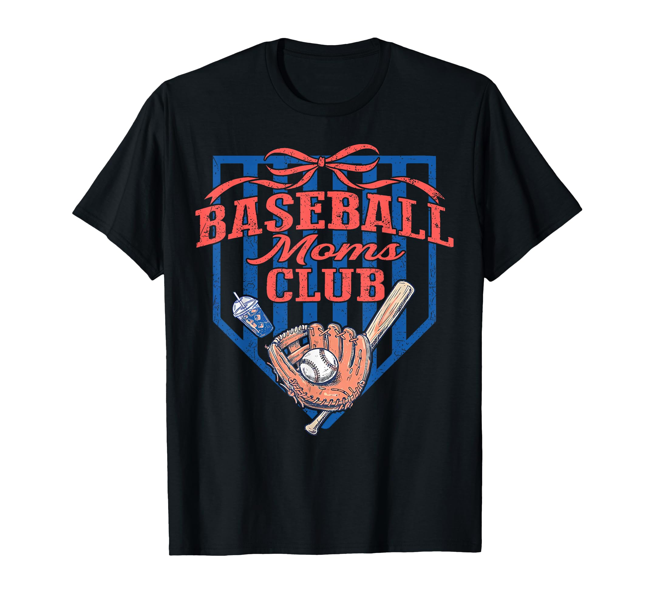 Iced Coffee Baseball Moms Club Game Day T-Shirt - Custom Art Print Unisex - T-Shirt, Sweatshirt, Hoodie