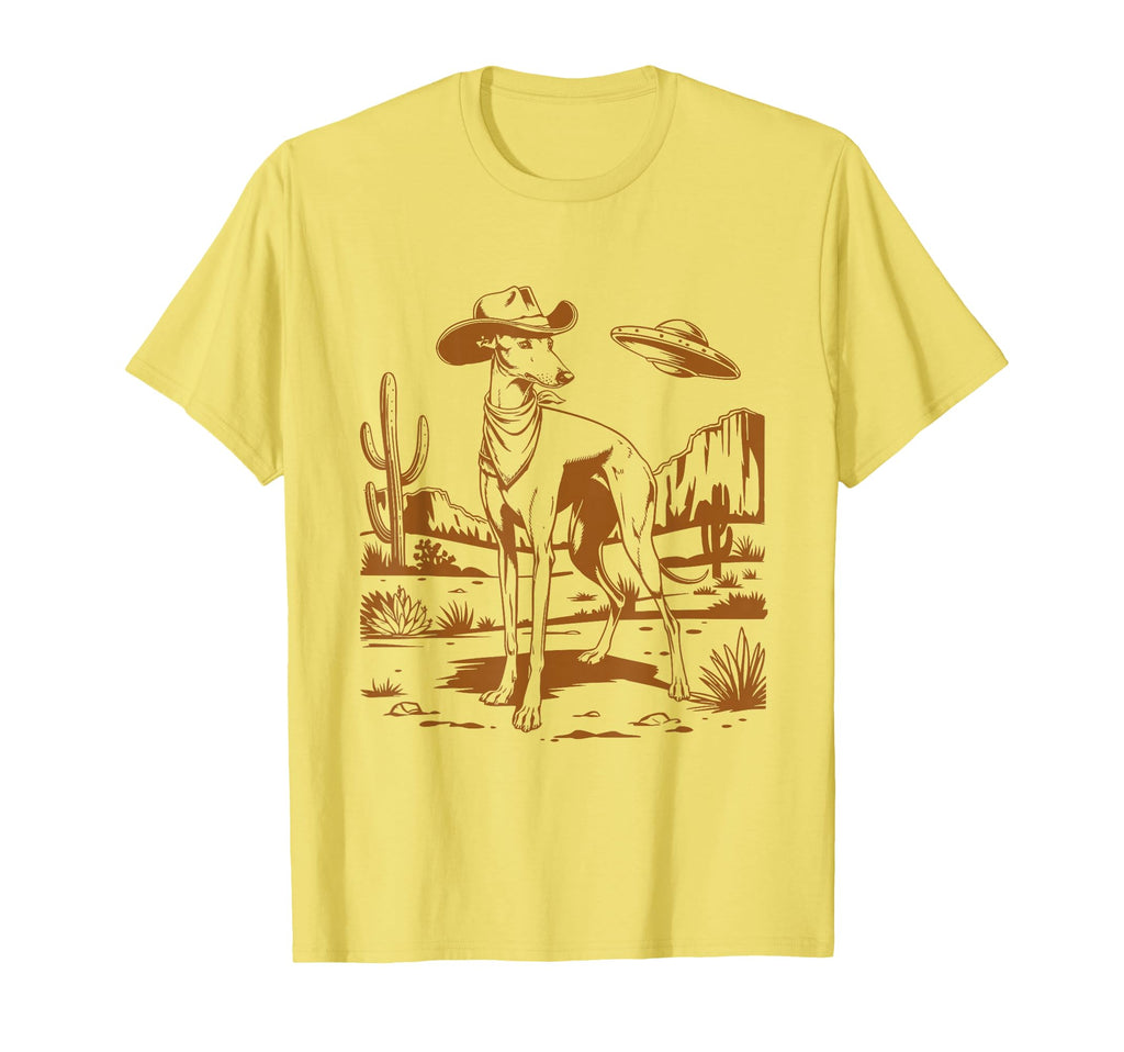 Ufo Greyhound Western Alien 90S T-Shirt - Minimalist Print for Adults - T-Shirt, Sweatshirt, Hoodie