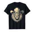 Lion Cowboy Hat Western T-Shirt - Streetwear Style for Adults - T-Shirt, Sweatshirt, Hoodie