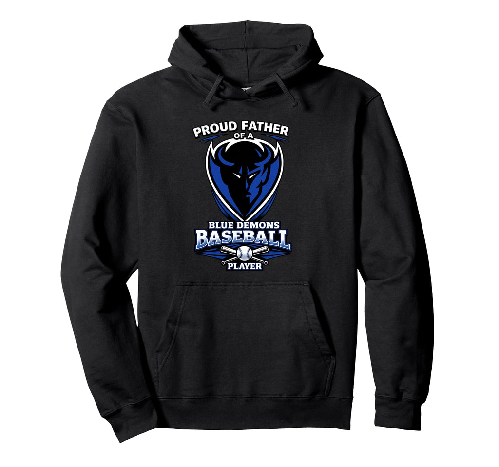 Oak Forest Blue Demons Baseball Father Hoodie - Minimalist Print Unisex - T-Shirt, Sweatshirt, Hoodie