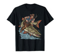 Funny Cowboy Riding Muskie Fish T-Shirt - Aesthetic Graphic for Adults - T-Shirt, Sweatshirt, Hoodie