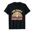 One Hoppy Secretary Bunny Easter T-Shirt - Trendy Graphic for Adults - T-Shirt, Sweatshirt, Hoodie