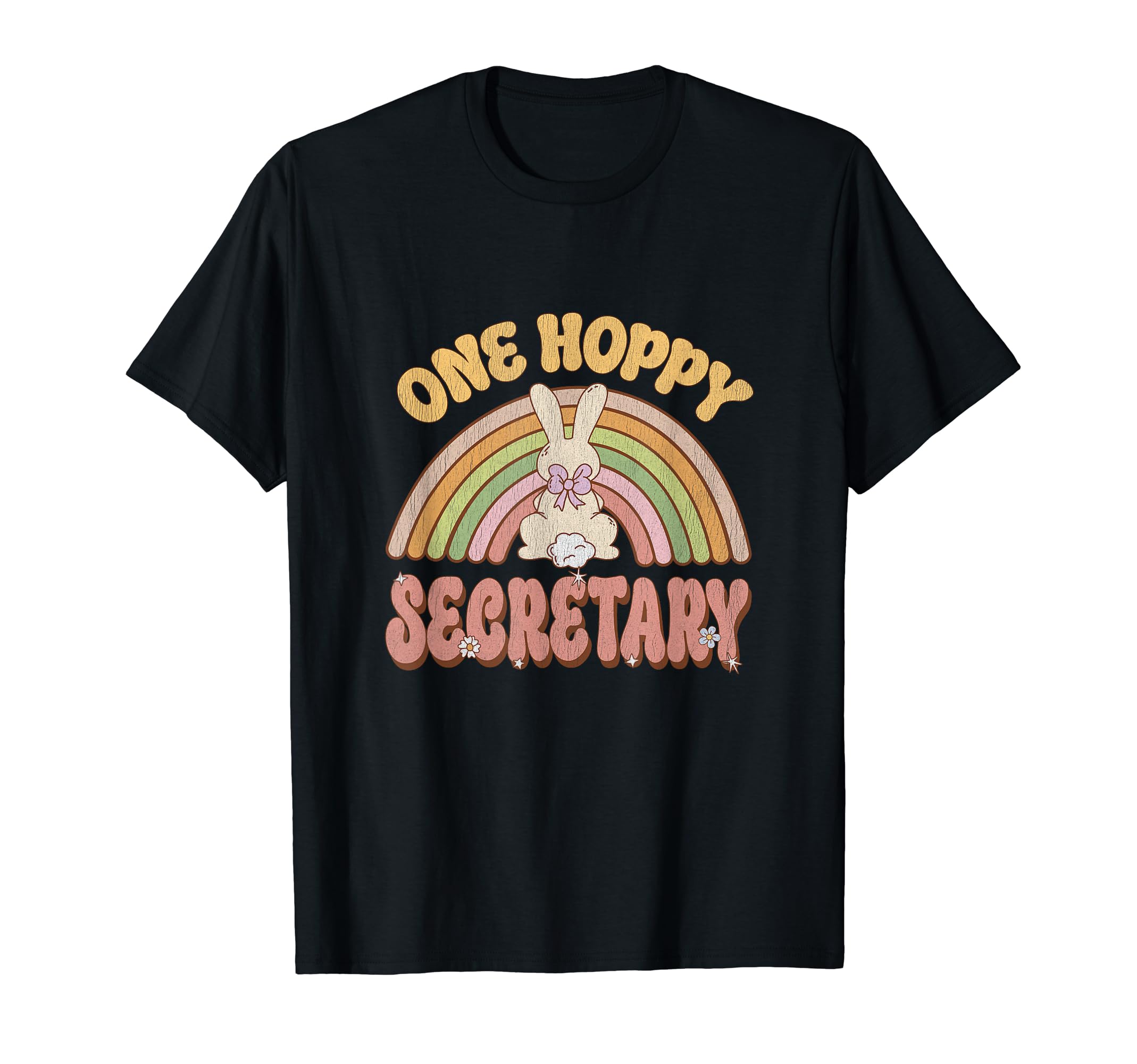One Hoppy Secretary Bunny Easter T-Shirt - Trendy Graphic for Adults - T-Shirt, Sweatshirt, Hoodie