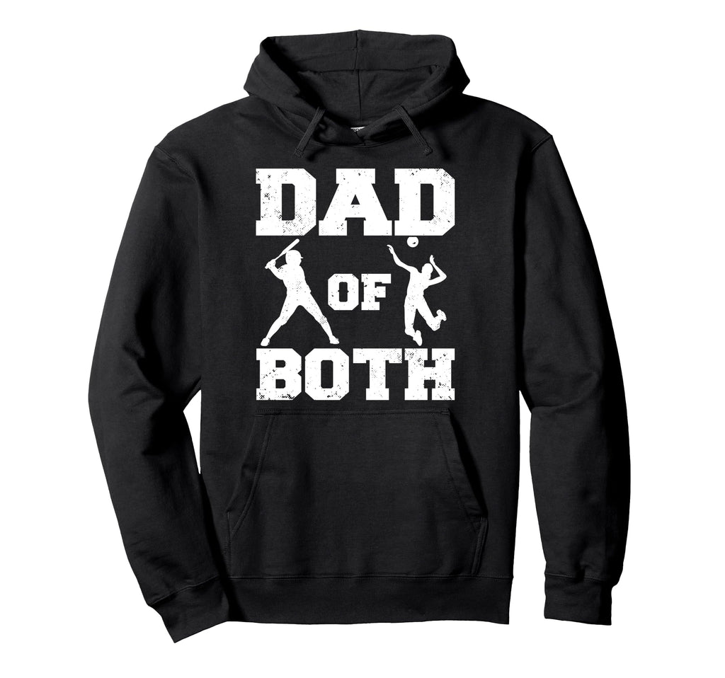 Dad Both Funny Baseball Volleyball Dad Hoodie - Novelty Apparel Unisex - T-Shirt, Sweatshirt, Hoodie