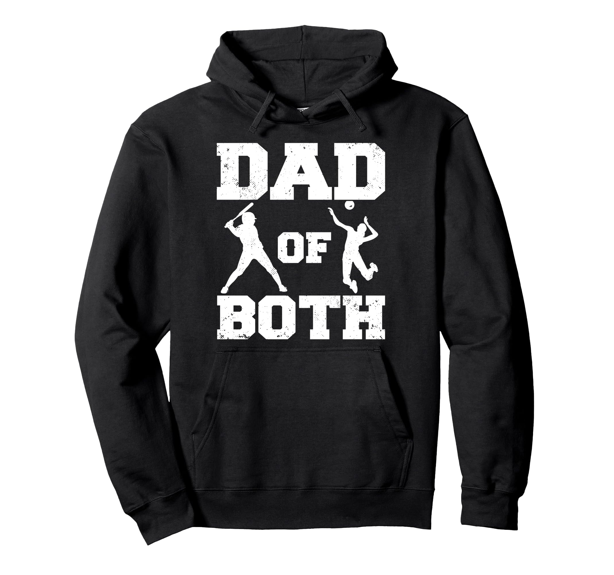 Dad Both Funny Baseball Volleyball Dad Hoodie - Novelty Apparel Unisex - T-Shirt, Sweatshirt, Hoodie