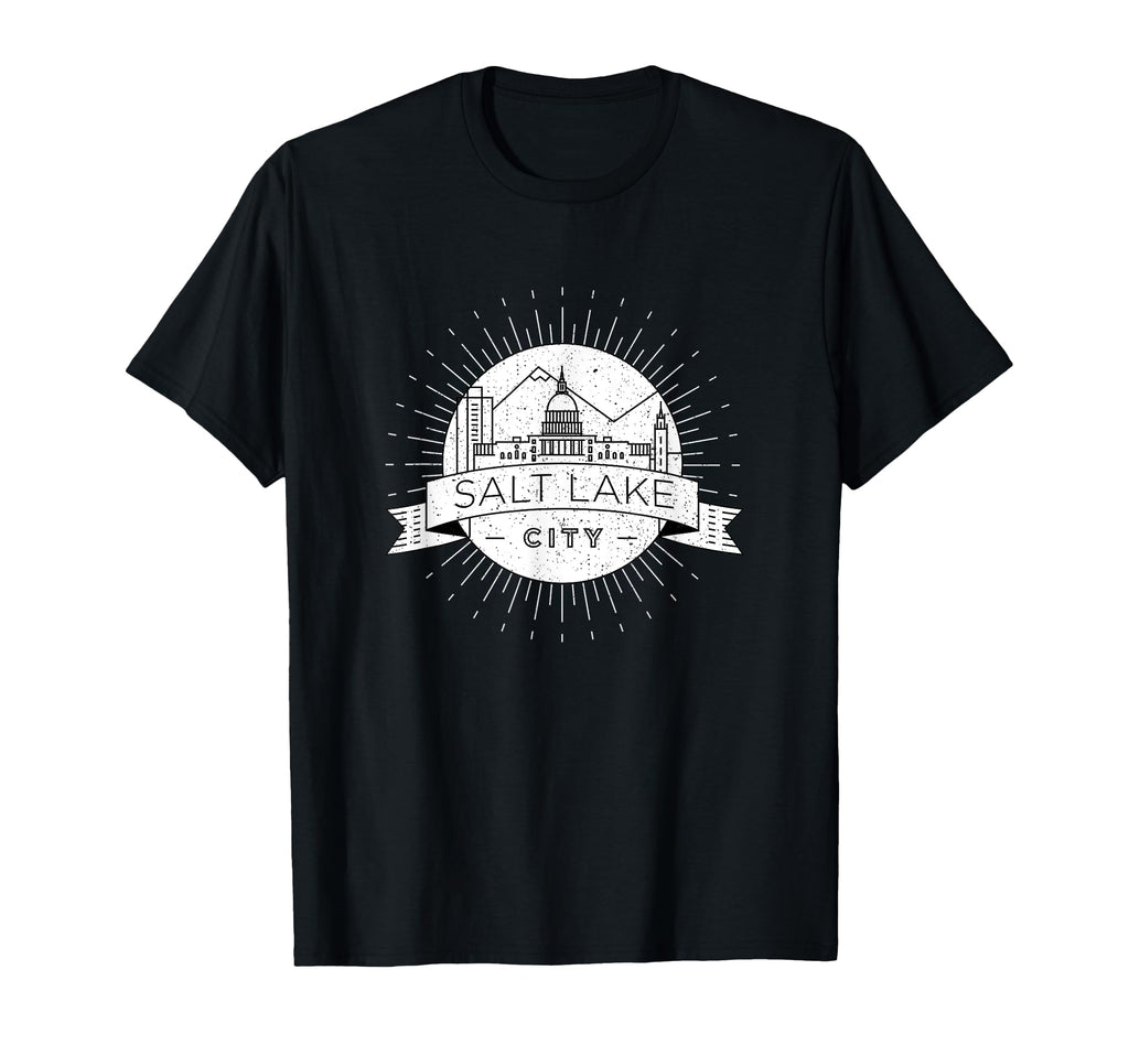 Distressed Minimal Salt Lake City T-Shirt - Aesthetic Graphic Unisex - T-Shirt, Sweatshirt, Hoodie