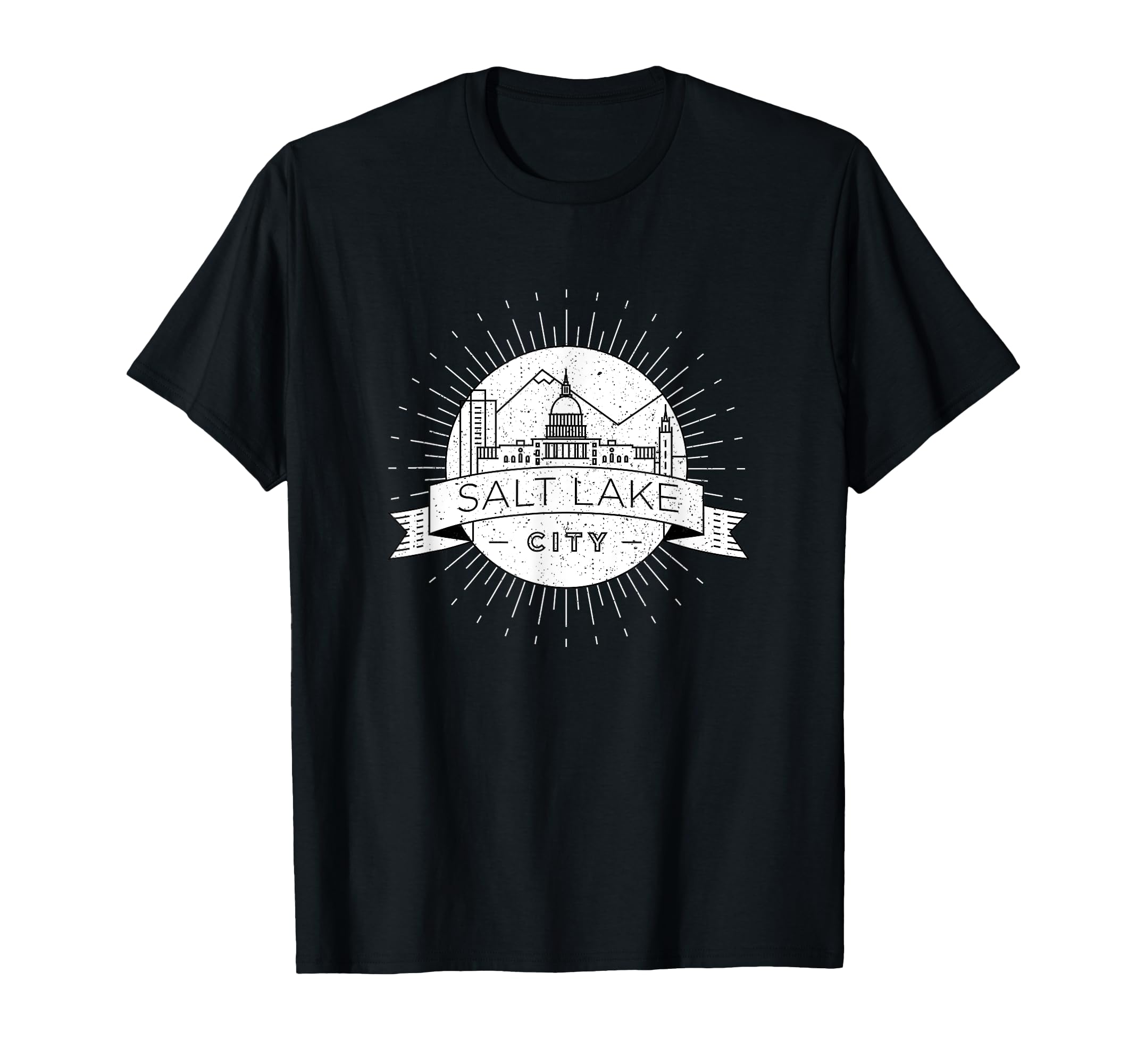 Distressed Minimal Salt Lake City T-Shirt - Aesthetic Graphic Unisex - T-Shirt, Sweatshirt, Hoodie