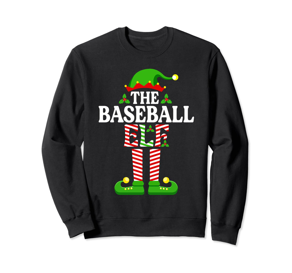 Baseball Elf Funny Family Sweatshirt - Fun Novelty Design Men Women - T-Shirt, Sweatshirt, Hoodie