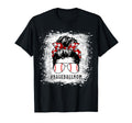 Baseball Mom Messy Bun Sunglasses Sports T-Shirt - Novelty Apparel Unisex - T-Shirt, Sweatshirt, Hoodie