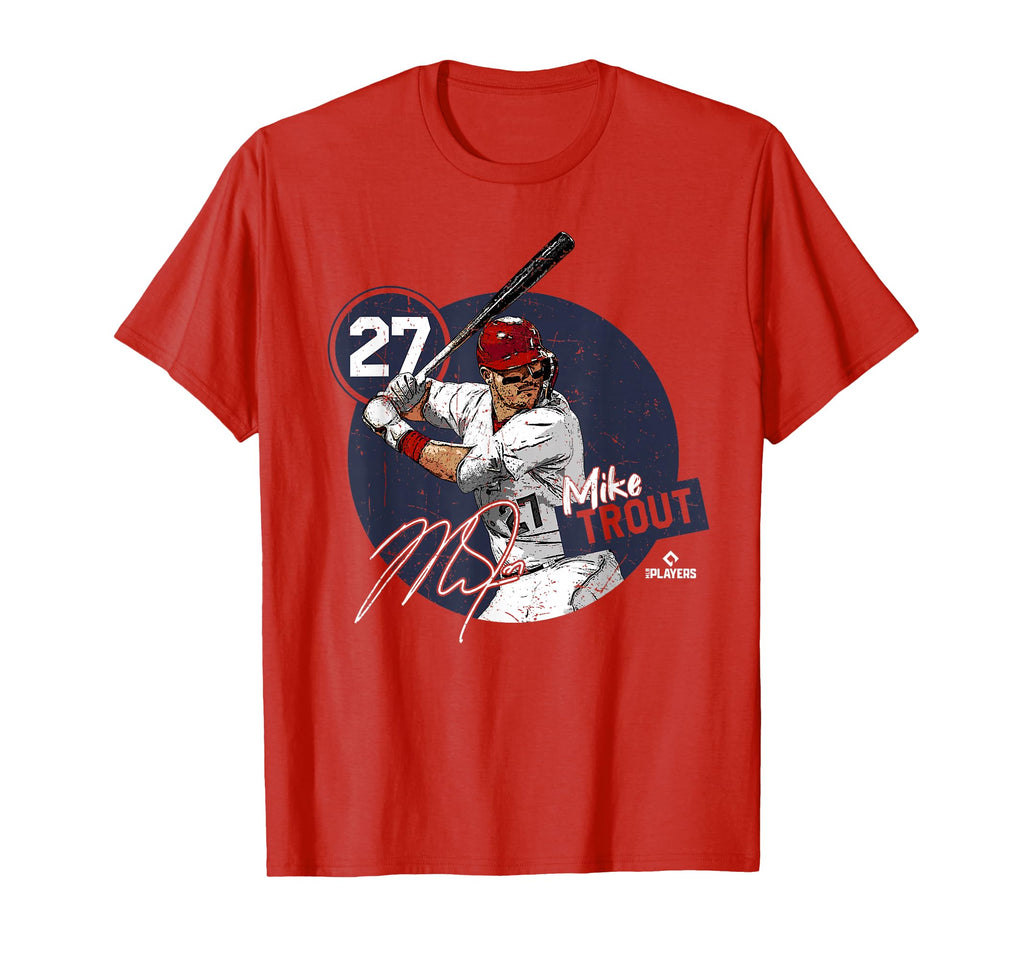 Mike Trout Los Angeles Baseball Mlb T-Shirt - Custom Art Print for Adults - T-Shirt, Sweatshirt, Hoodie
