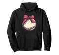 Baseball Coquette Bow Baseball Mom Hoodie - Casual Everyday Wear Unisex - T-Shirt, Sweatshirt, Hoodie