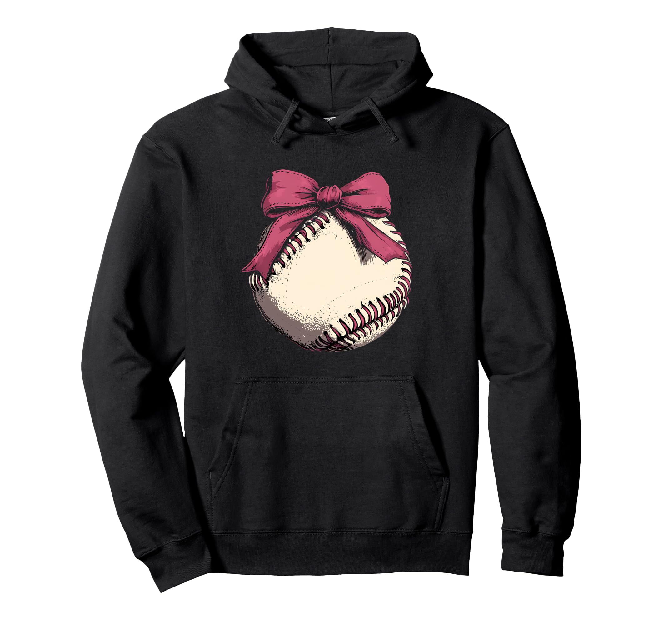 Baseball Coquette Bow Baseball Mom Hoodie - Casual Everyday Wear Unisex - T-Shirt, Sweatshirt, Hoodie