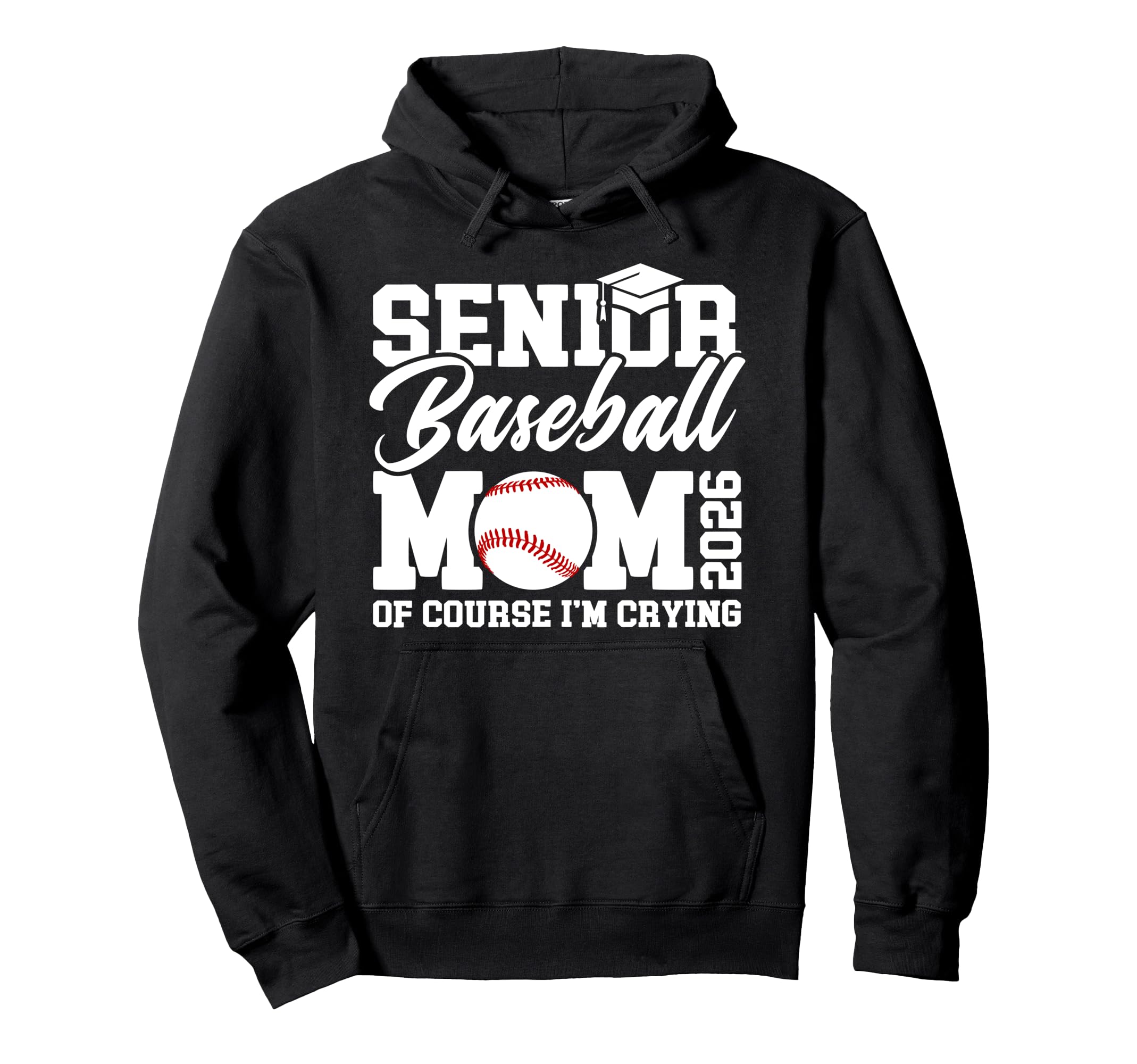 Proud Baseball Senior Mom 2026 Baseball Hoodie - Unique Graphic Men Women - T-Shirt, Sweatshirt, Hoodie