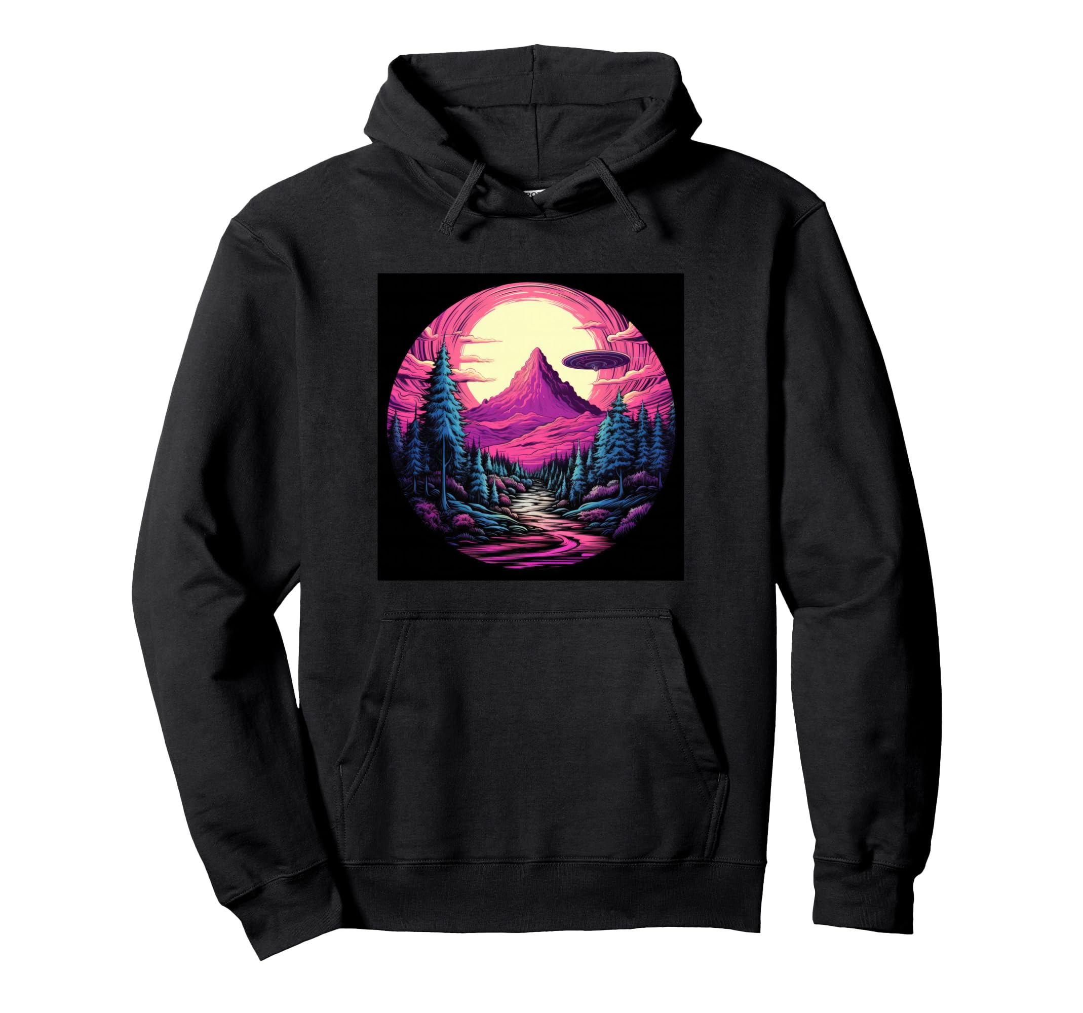 Alien Abduction Alien Vaporwave Ufo Hoodie - Trendy Graphic Unisex - T-Shirt, Sweatshirt, Hoodie