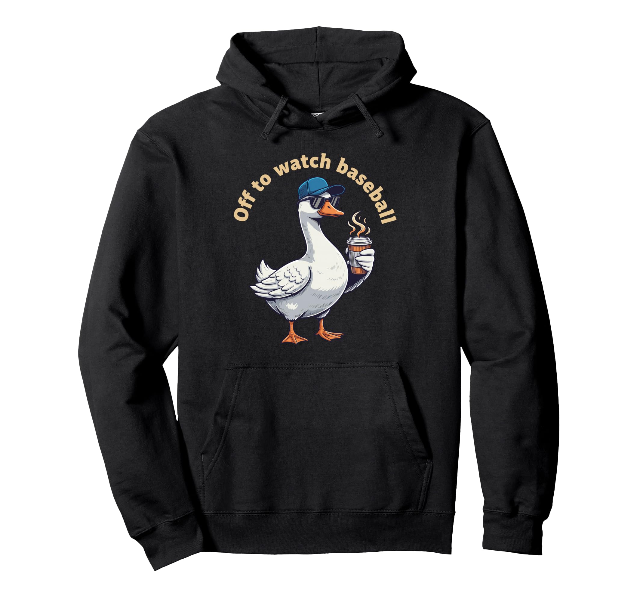 Funny Off To Watch Baseball Goose Hoodie - Graphic Print for Adults - T-Shirt, Sweatshirt, Hoodie