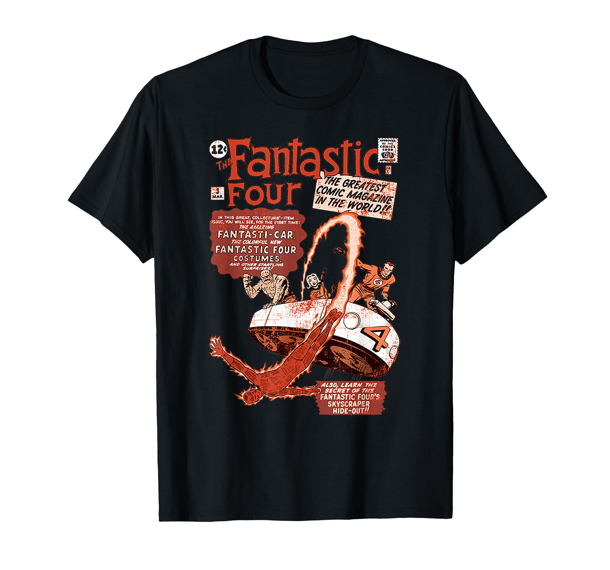 Marvel Fantastic Four Comic Cover T-Shirt - Custom Art Print Unisex - T-Shirt, Sweatshirt, Hoodie