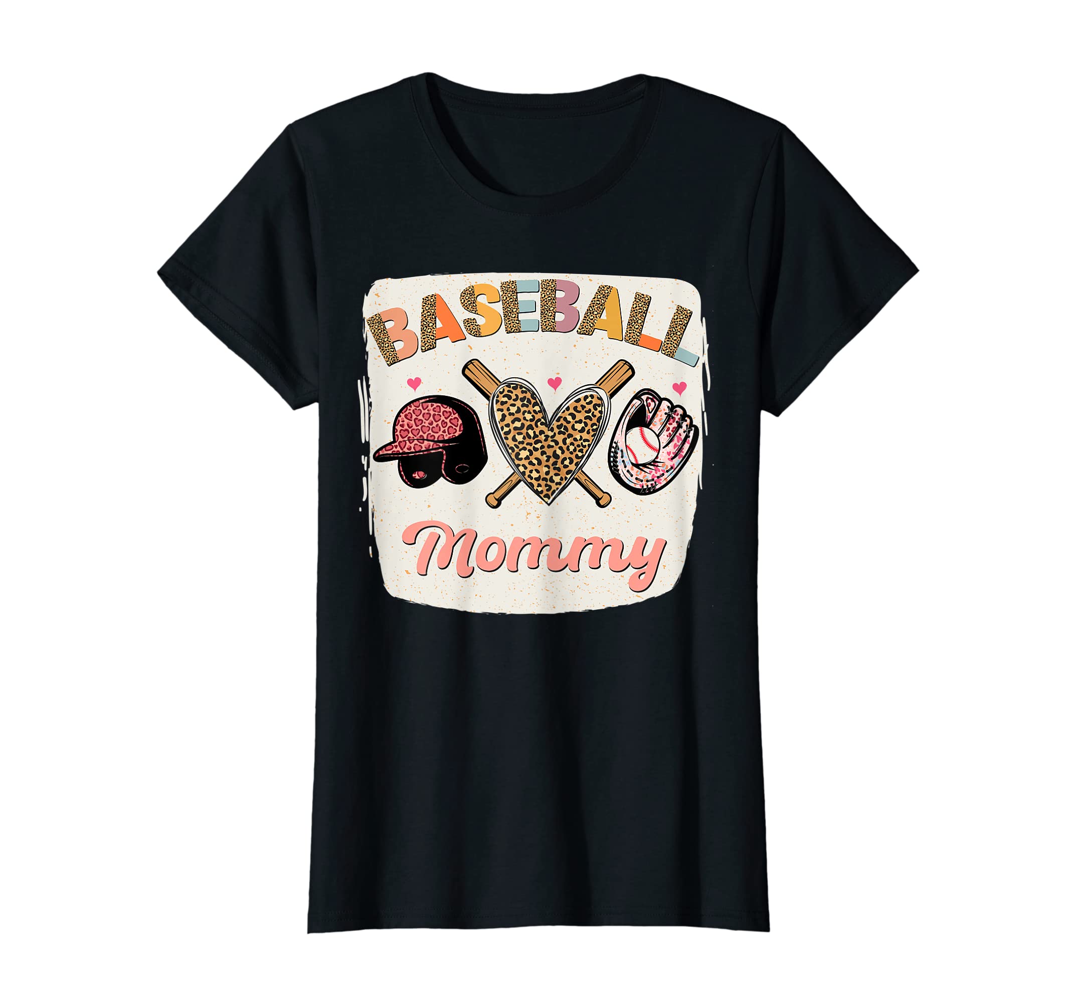 Womens Bleached Baseball Mom Leopard T-Shirt - Minimalist Print Unisex - T-Shirt, Sweatshirt, Hoodie