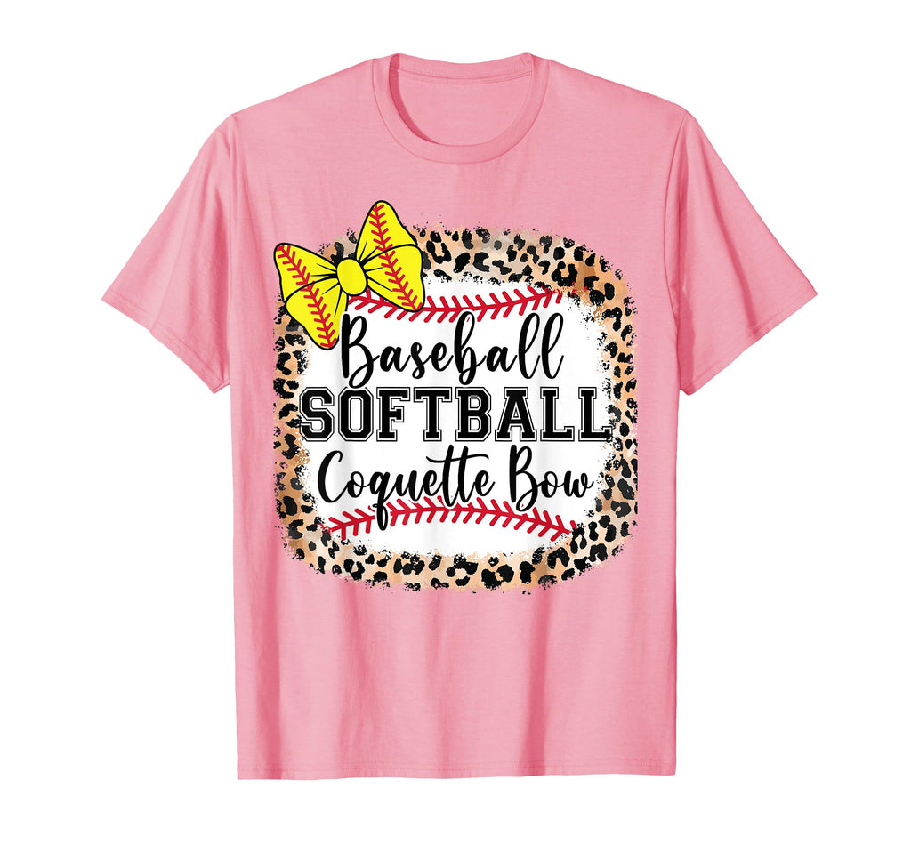 Teen Baseball Softball Coquette Bow T-Shirt - Fun Novelty Design Unisex - T-Shirt, Sweatshirt, Hoodie