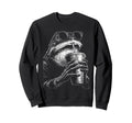 Frog Drinking Iced Coffee Funny Sweatshirt - Aesthetic Graphic Men Women - T-Shirt, Sweatshirt, Hoodie