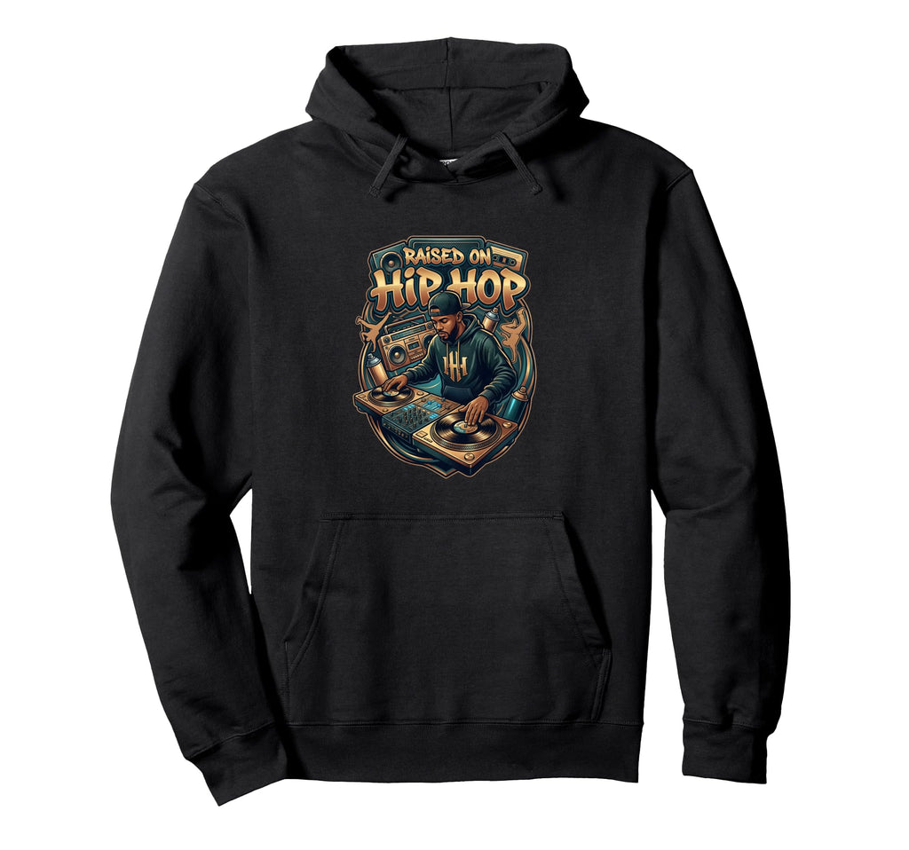 Raised Hip Hop Old School Rap Hoodie - Trendy Graphic Men Women - T-Shirt, Sweatshirt, Hoodie