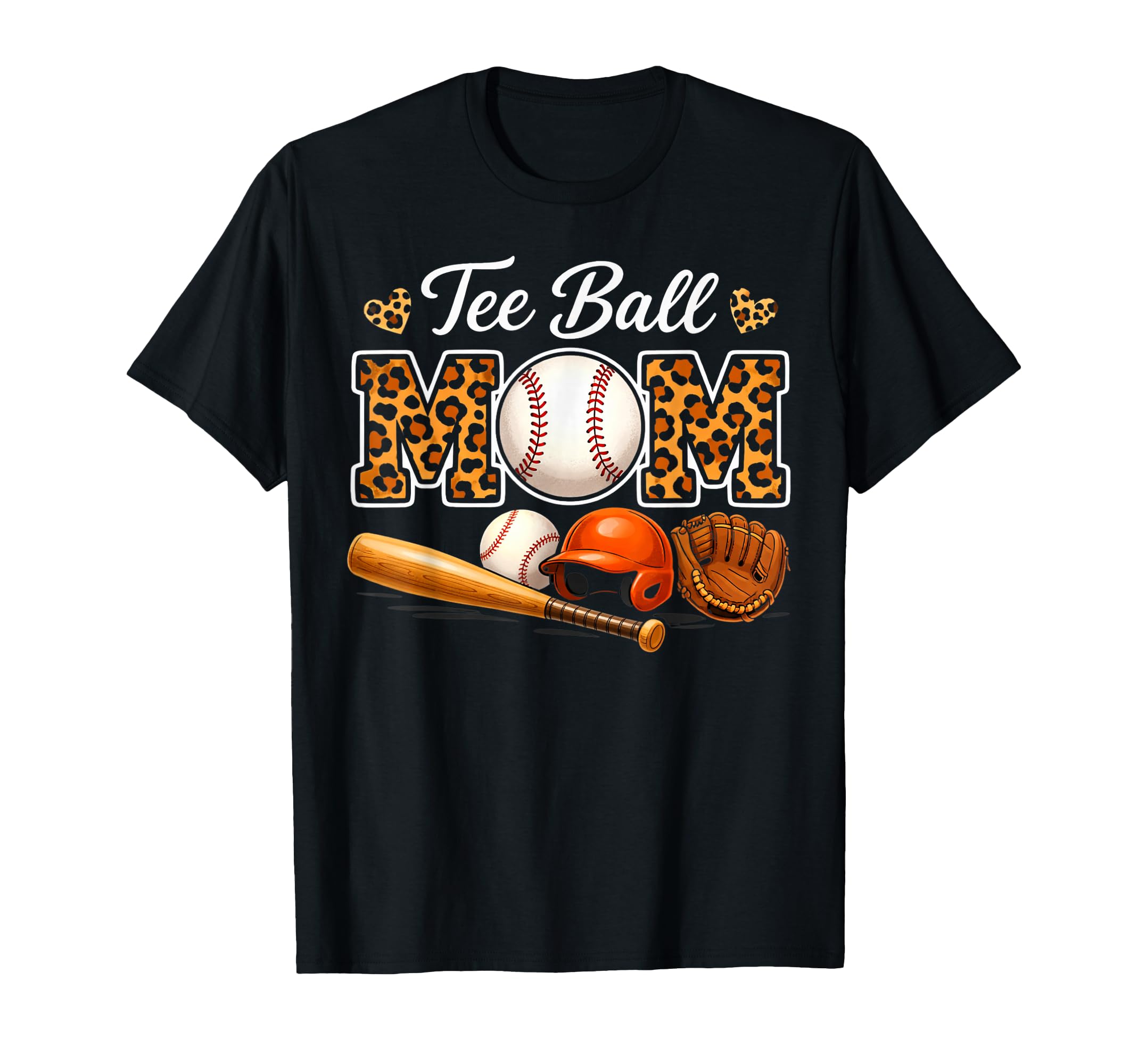 Funny Ball Mom Leopard Baseball T-Shirt - Aesthetic Graphic Men Women - T-Shirt, Sweatshirt, Hoodie