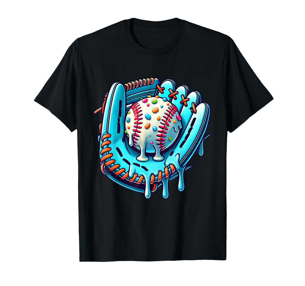 Baseball Drip Ice Cream Sprinkles Baseball T-Shirt - Trendy Graphic Unisex - T-Shirt, Sweatshirt, Hoodie