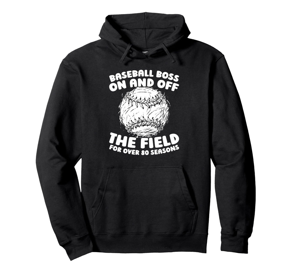 80Th Birthday Baseballer Player Sport Hoodie - Minimalist Print Men Women - T-Shirt, Sweatshirt, Hoodie