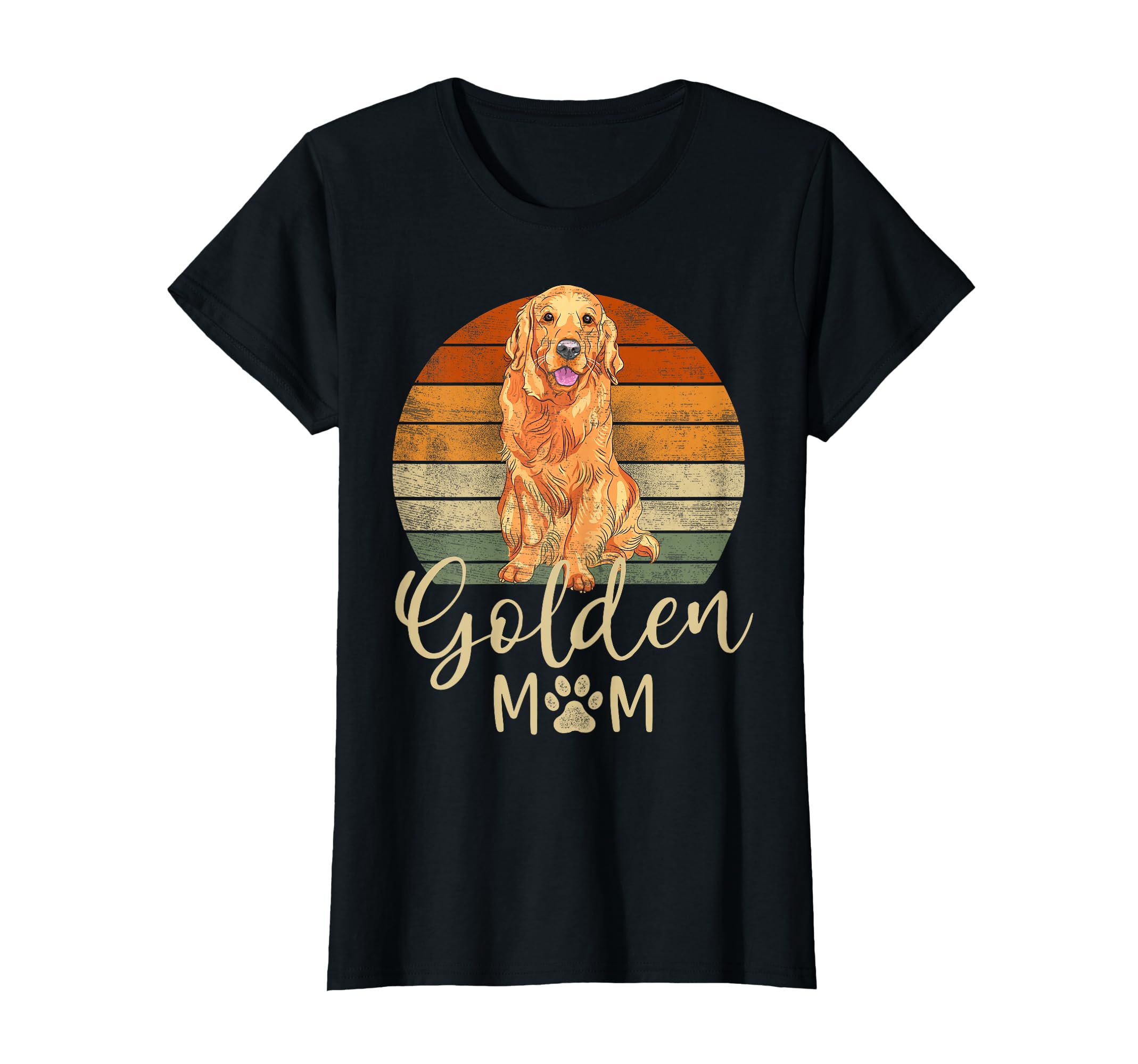 Golden Mom Sunset Golden Retriever Lover T-Shirt - Novelty Apparel Unisex - T-Shirt, Sweatshirt, Hoodie