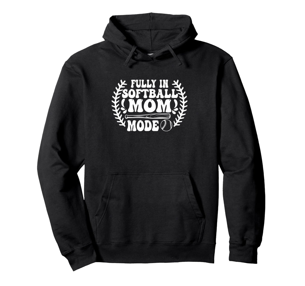 Softball Mom Mothers Day Baseball Hoodie - Fun Novelty Design Men Women - T-Shirt, Sweatshirt, Hoodie