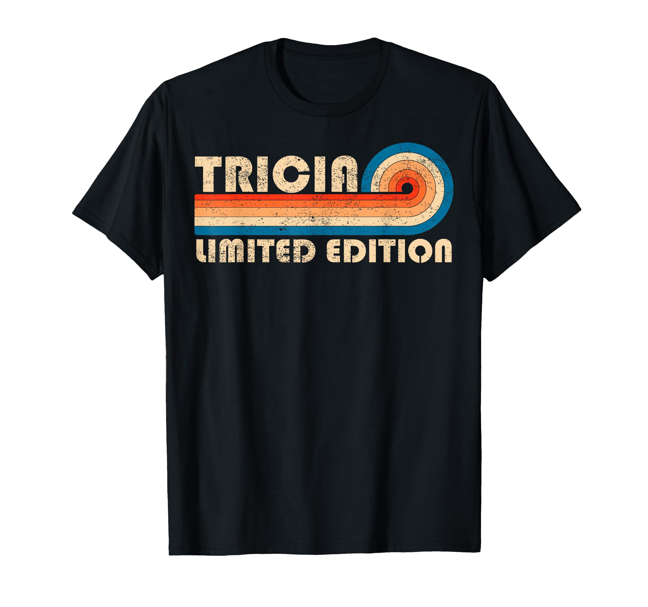 Tricia 70S 80S Sunset Stripe T-Shirt - Custom Art Print Unisex - T-Shirt, Sweatshirt, Hoodie