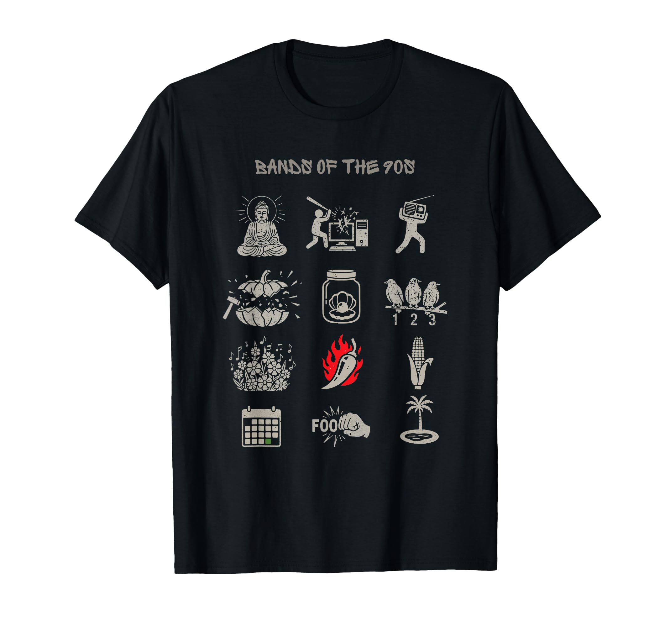 Popular Bands 90S Funny Rock Minimalist T-Shirt - Graphic Print Unisex - T-Shirt, Sweatshirt, Hoodie