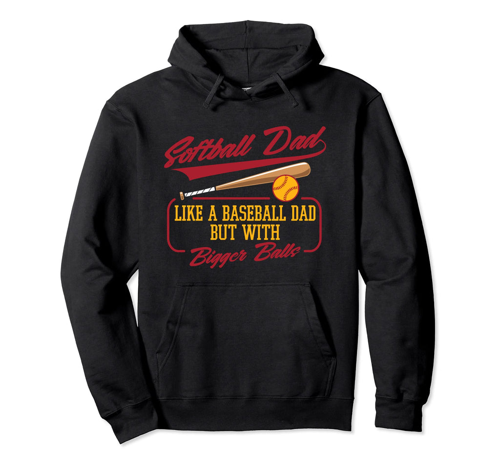 Softball Dad Like Baseball Dad Hoodie - Minimalist Print Men Women - T-Shirt, Sweatshirt, Hoodie
