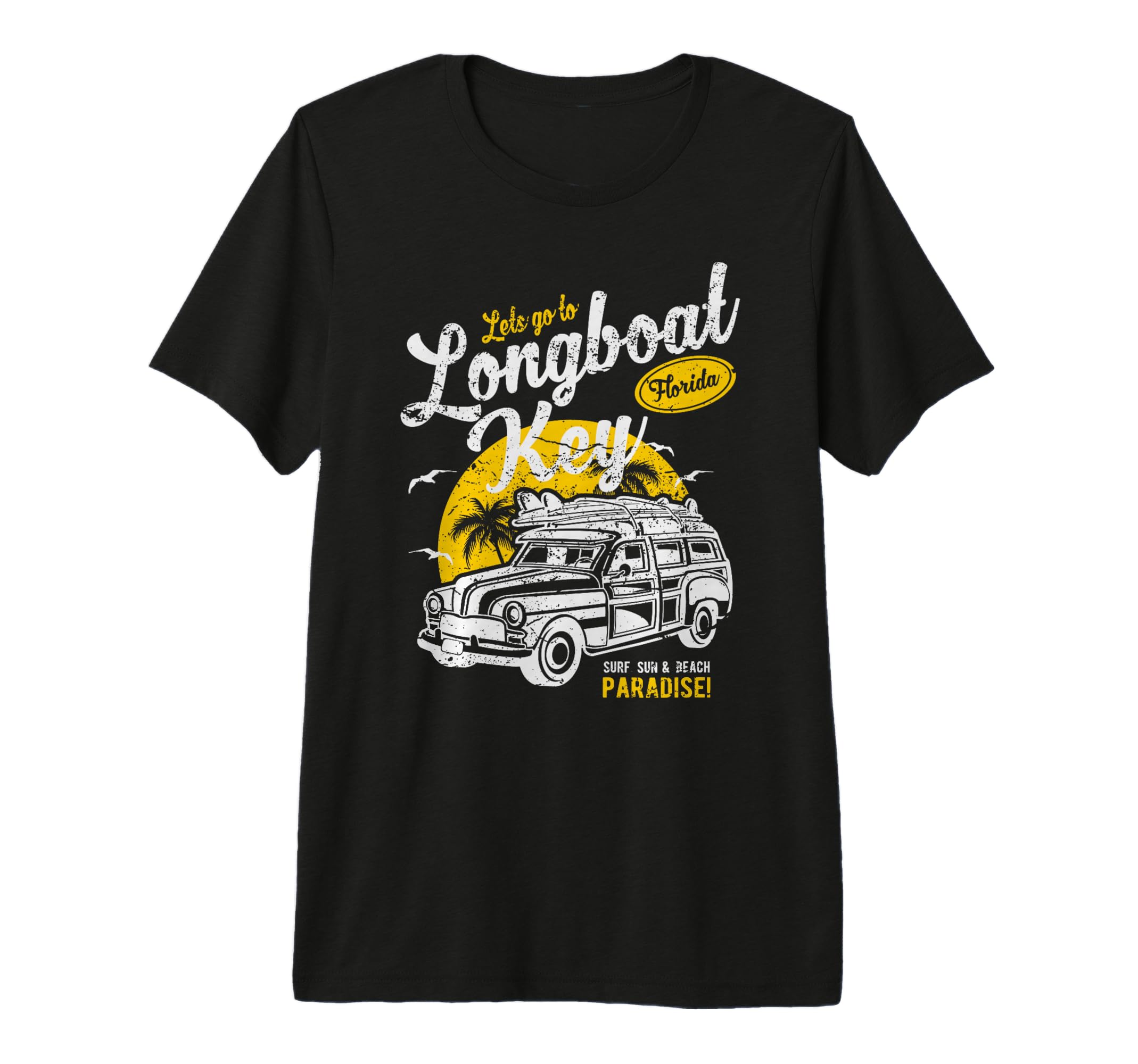 Longboat Key Fl Distressed Souvenir Tri T-Shirt - Streetwear Style Unisex - T-Shirt, Sweatshirt, Hoodie