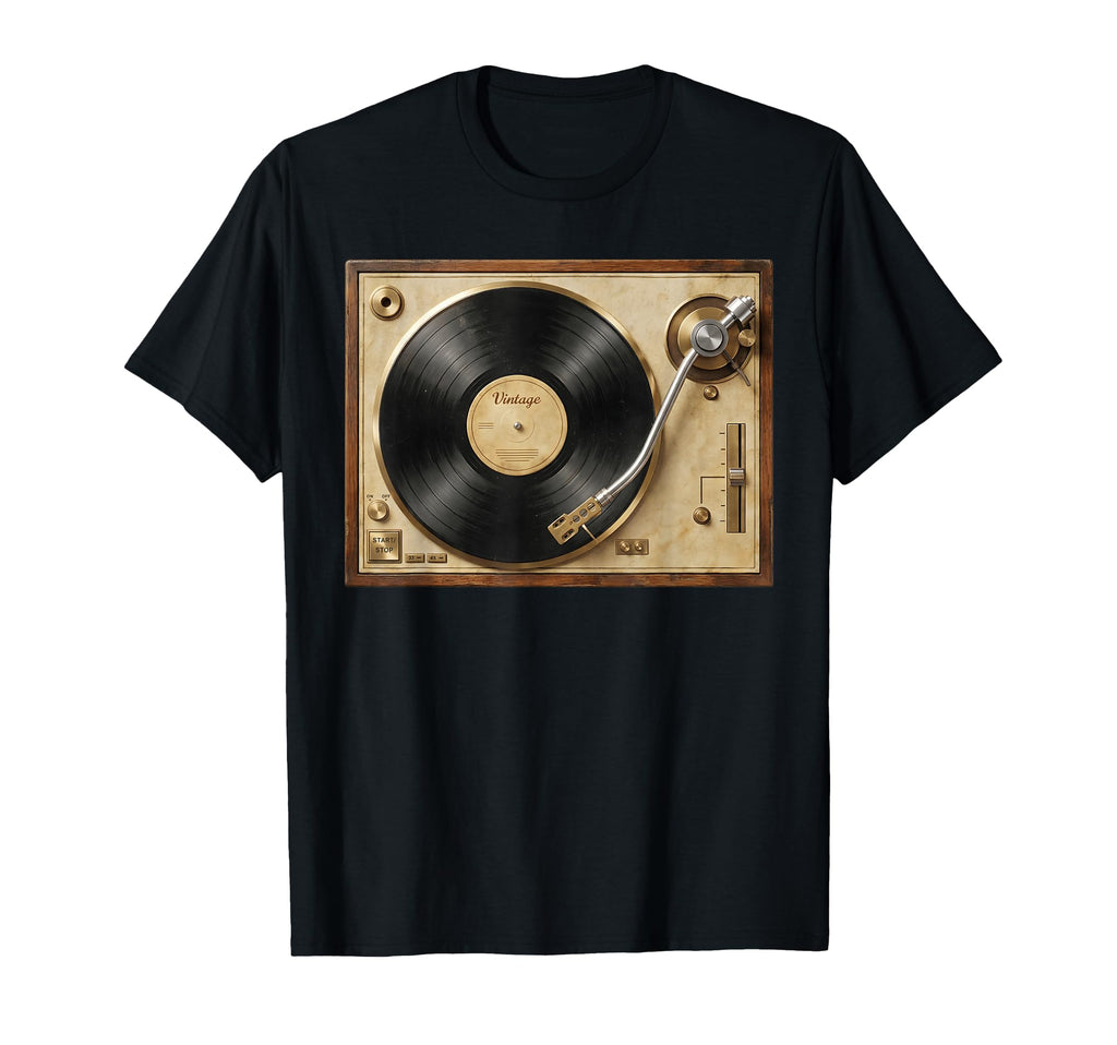 Anatomy Vinyl Record Player Turntable T-Shirt - Minimalist Print Men Women - T-Shirt, Sweatshirt, Hoodie