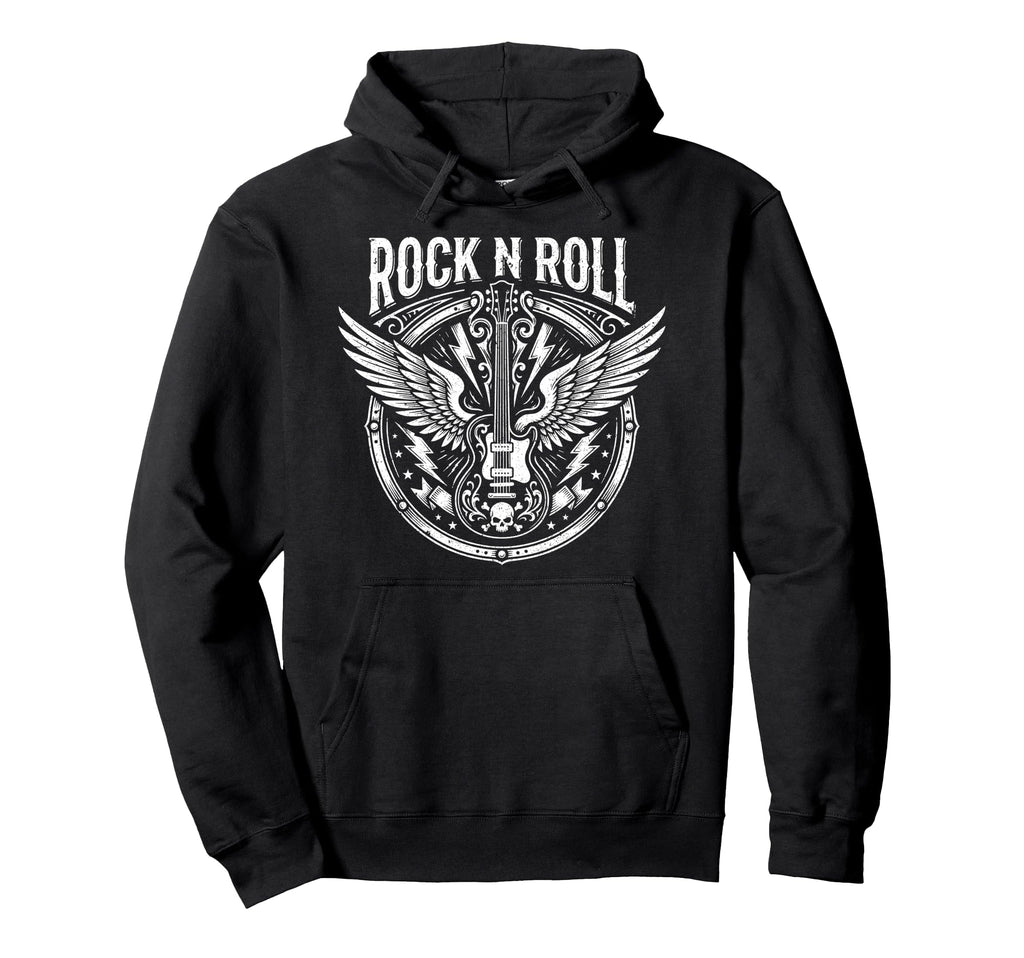 Rock N Roll Electric Guitar Rock Hoodie - Aesthetic Graphic for Adults - T-Shirt, Sweatshirt, Hoodie