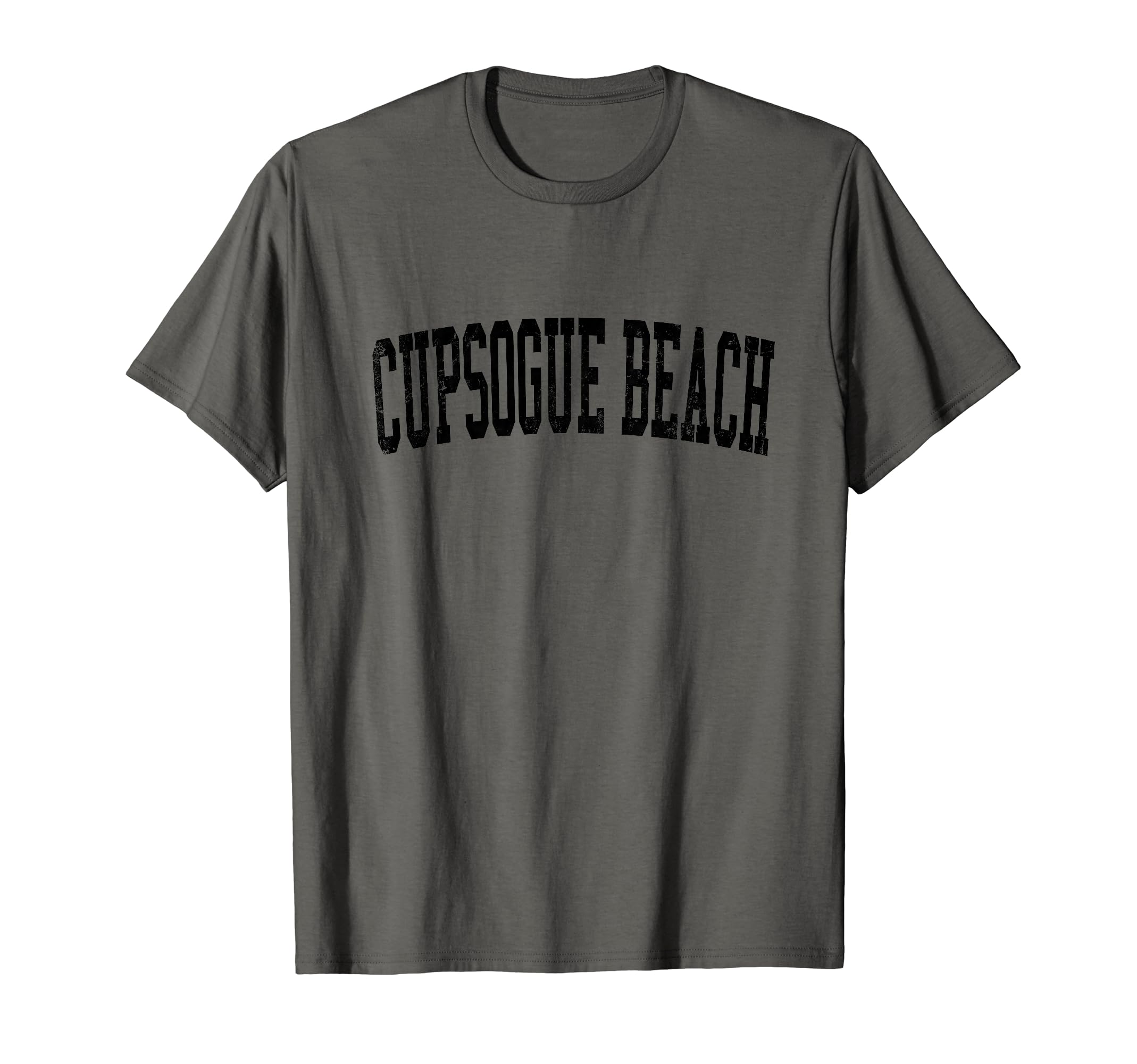 Cupsogue Beach Distressed Black T-Shirt - Novelty Apparel for Adults - T-Shirt, Sweatshirt, Hoodie