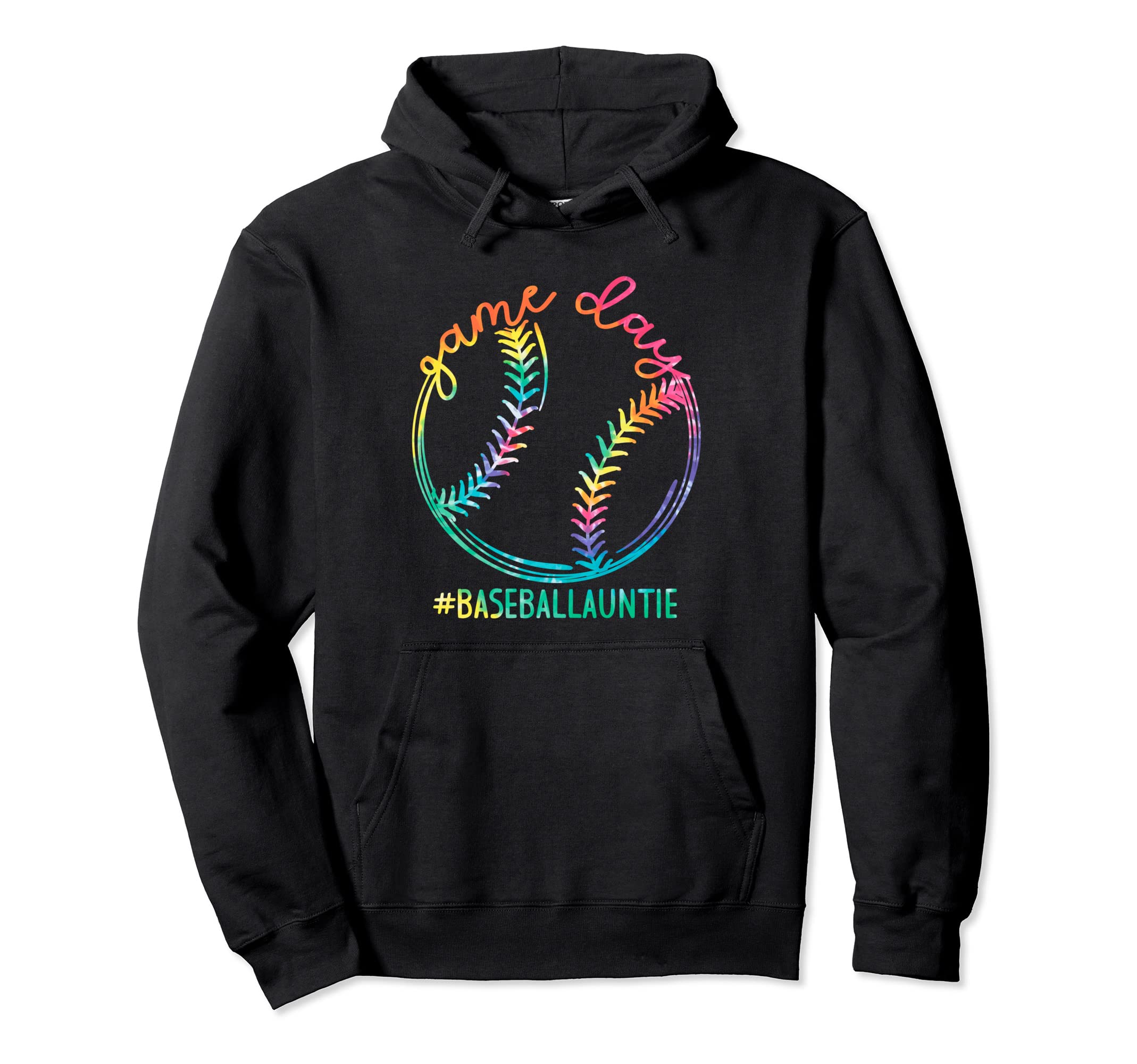 Baseball Tie Dye Aunt Life Mothers Day Hoodie - Graphic Print for Adults - T-Shirt, Sweatshirt, Hoodie