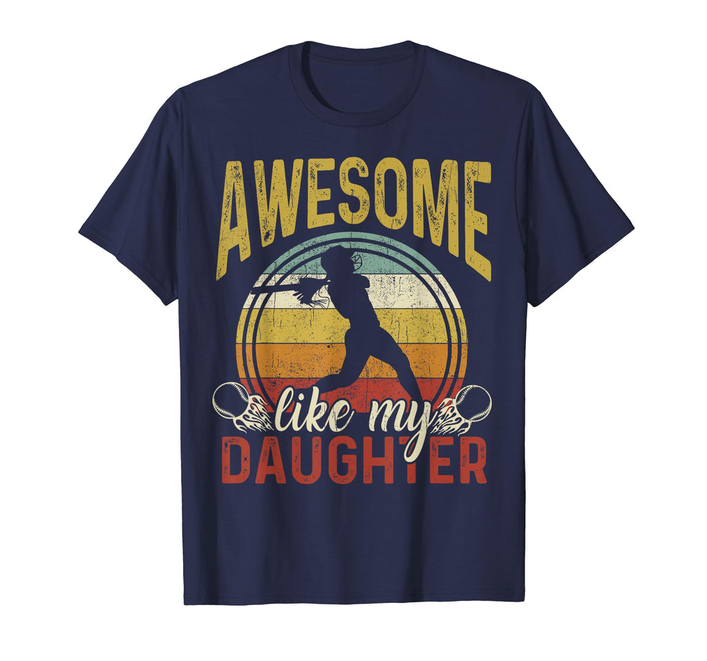 Mens Softball Dad Awesome Like Daughter T-Shirt - Graphic Print for Adults - T-Shirt, Sweatshirt, Hoodie