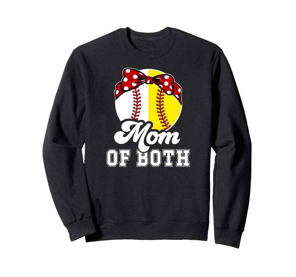 Mom Both Coquette Softball Baseball Sweatshirt - Unique Graphic Men Women - T-Shirt, Sweatshirt, Hoodie