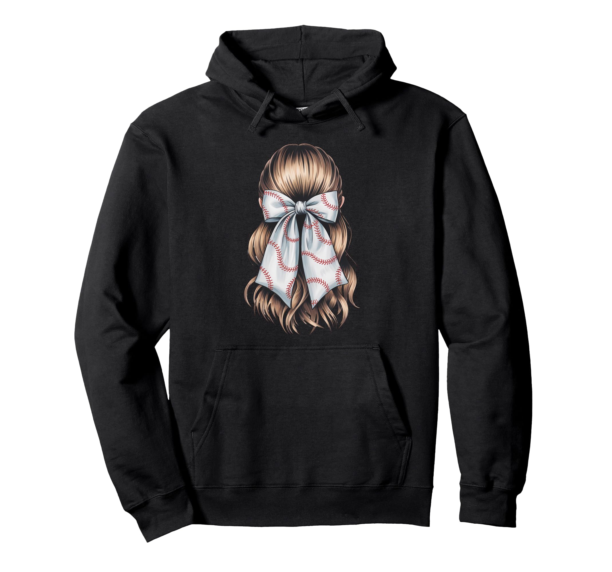 Baseball Coquette Bow Baseball Mom Hoodie - Fun Novelty Design Men Women - T-Shirt, Sweatshirt, Hoodie