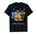 Poodle Drink Iced Coffee Baseball Field T-Shirt - Custom Art Print Unisex - T-Shirt, Sweatshirt, Hoodie