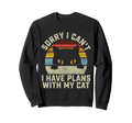Sorry I Cant I Have Plans My Cat Sweatshirt - Aesthetic Graphic for Adults - T-Shirt, Sweatshirt, Hoodie